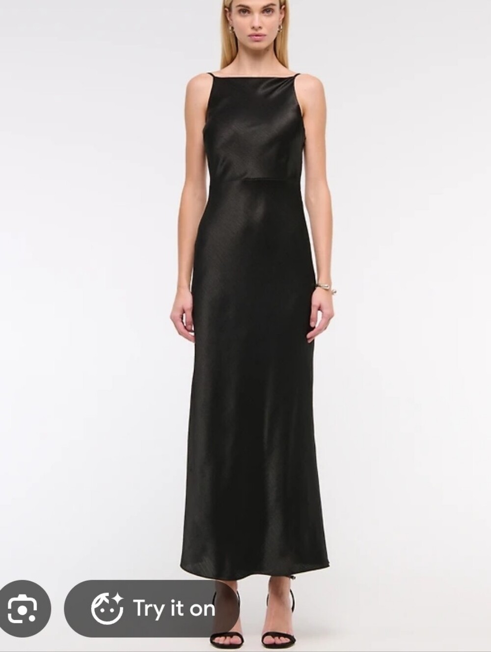 Abercrombie & Fitch Crinkle Satin Maxi Dress Size Large Tall